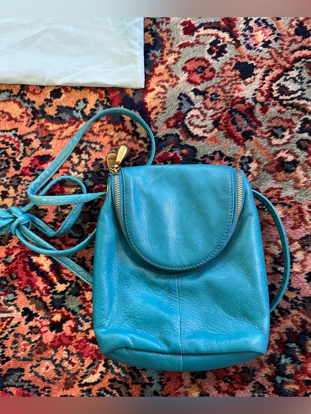 HOBO Turquoise Leather Crossbody Bag